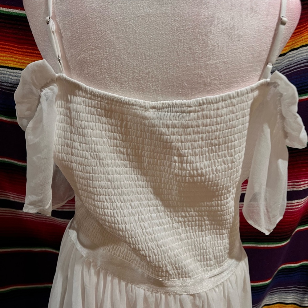 Chic White Ruffle Maxi Dress - Picture 3 of 7